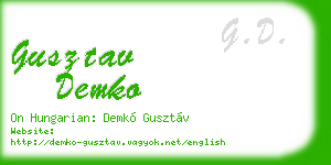 gusztav demko business card
